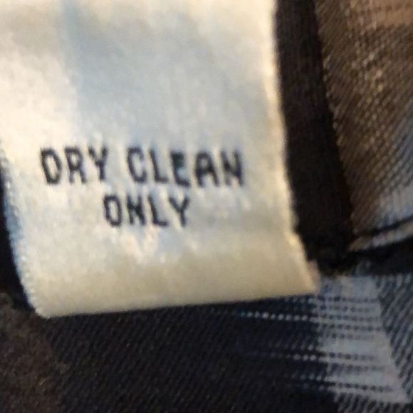 Chico's Design button down shirt abstract black&white check/plaid/100%silk/8or10 - Picture 14 of 14